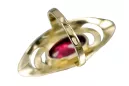 Rubinrot 14 Karat Gelbgold Ring Vintage Schmuck vrc189y